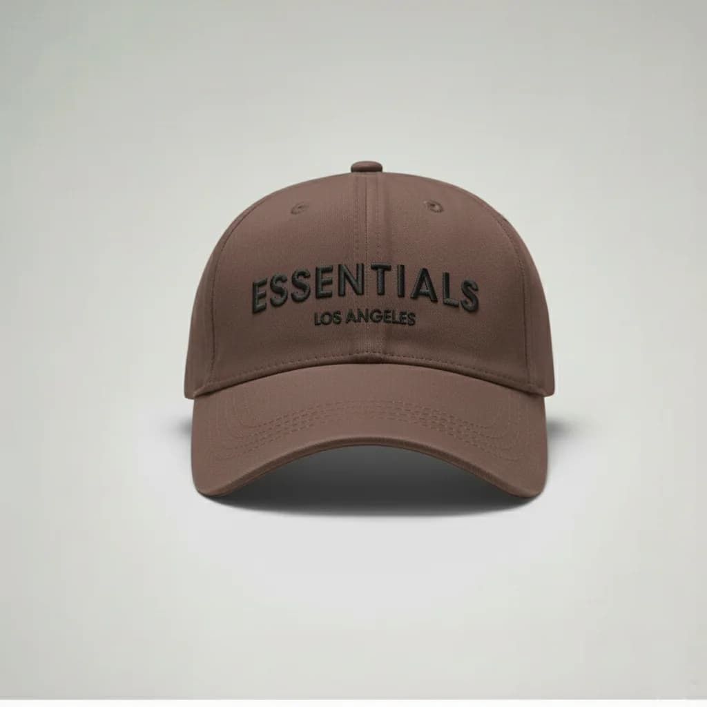 محصول Essentials Cap قهوه‌ای – نمای جلو