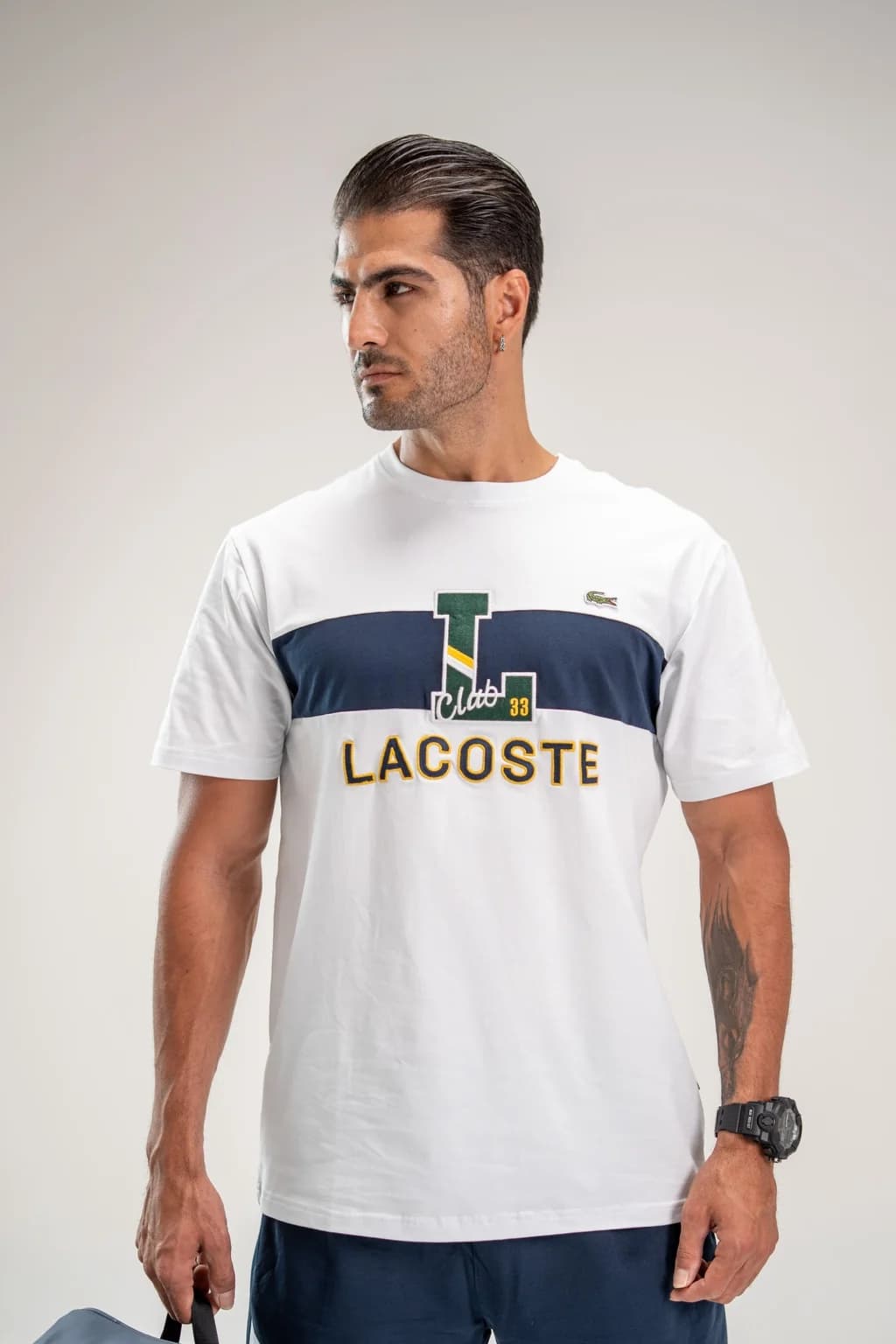تی‌شرت Lacoste lightblue – نمای پشت