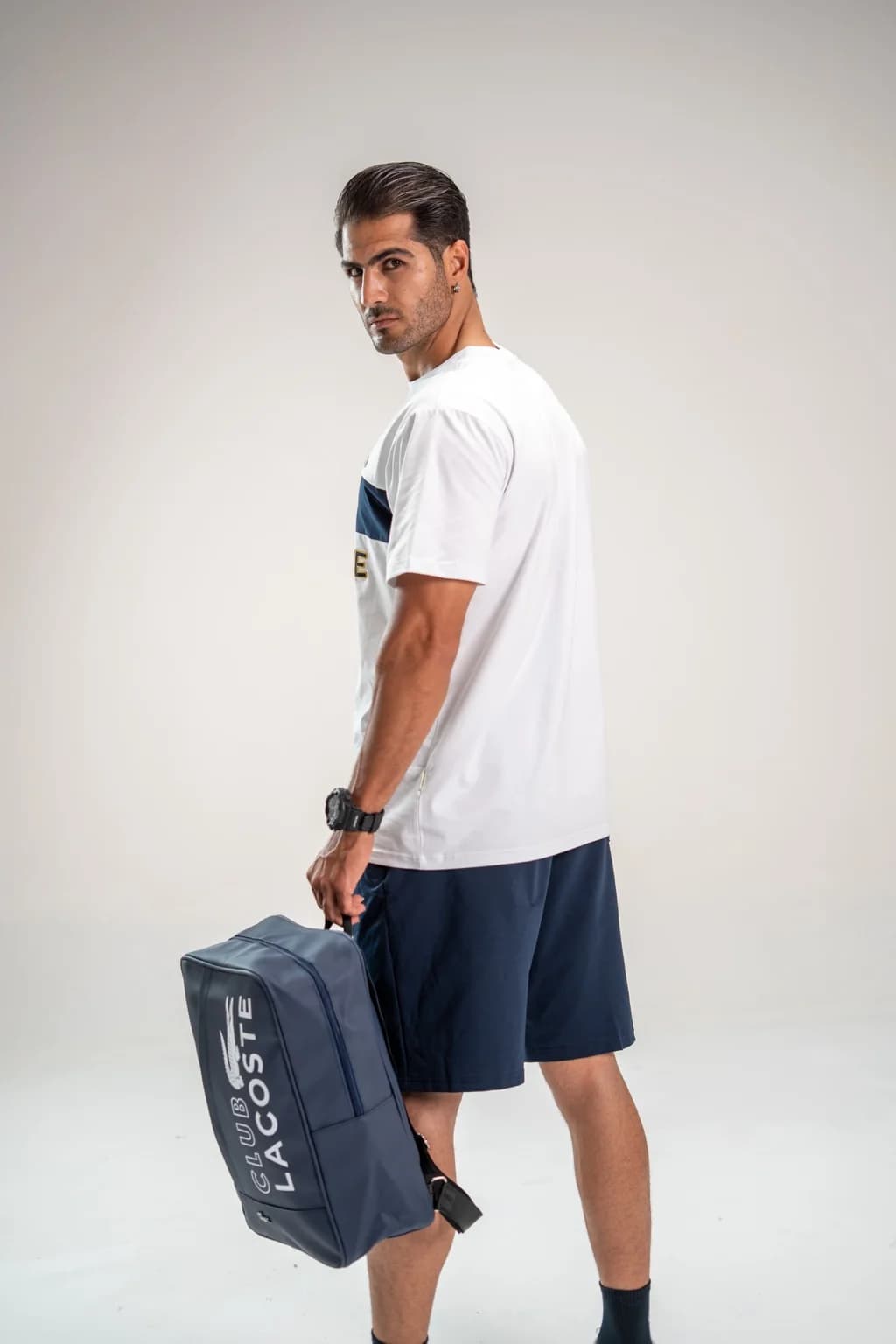 تی‌شرت Lacoste lightblue – نمای جلو