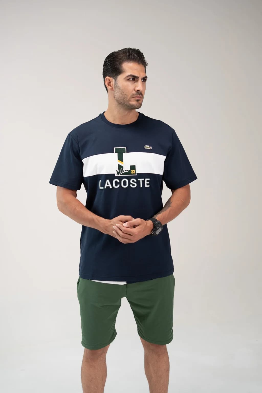 تی‌شرت Lacoste سرمه‌ای – نمای پشت