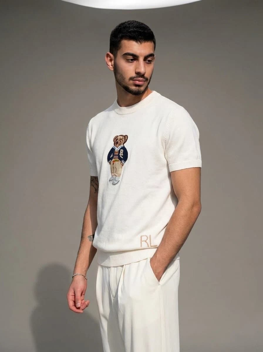 تی شرت بافت یقه گرد POLO PL55