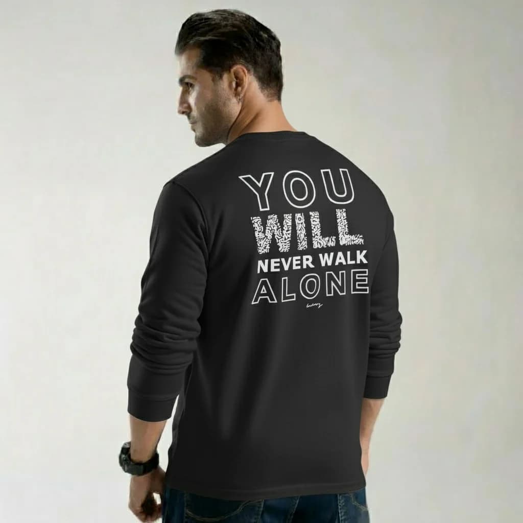 تیشرت Neromoda You Will Never Walk Alone 1 مشکی