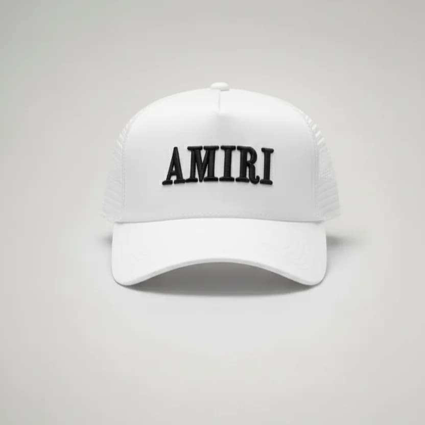 محصول Amiri Cap Classic Logo Black White – نمای جلو
