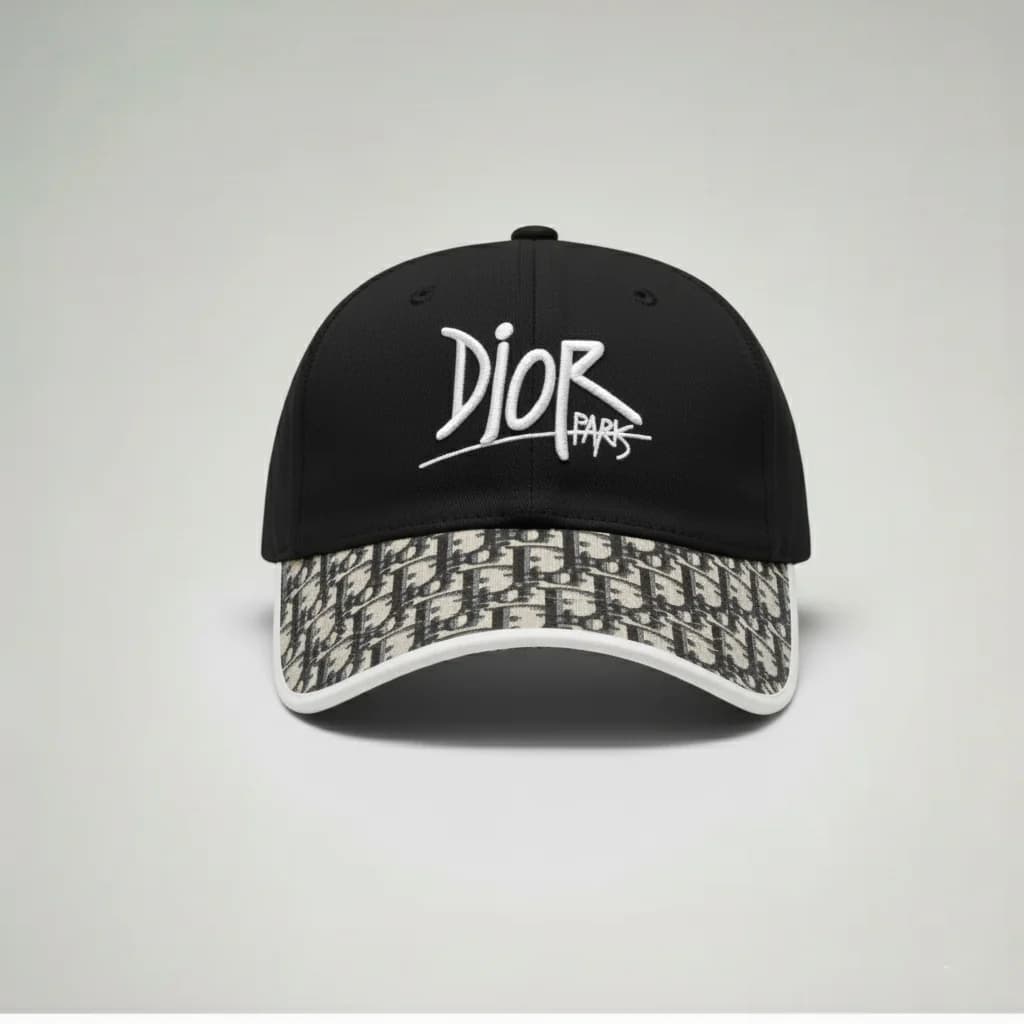 محصول Dior Cap Dior Graffiti مشکی – نمای جلو