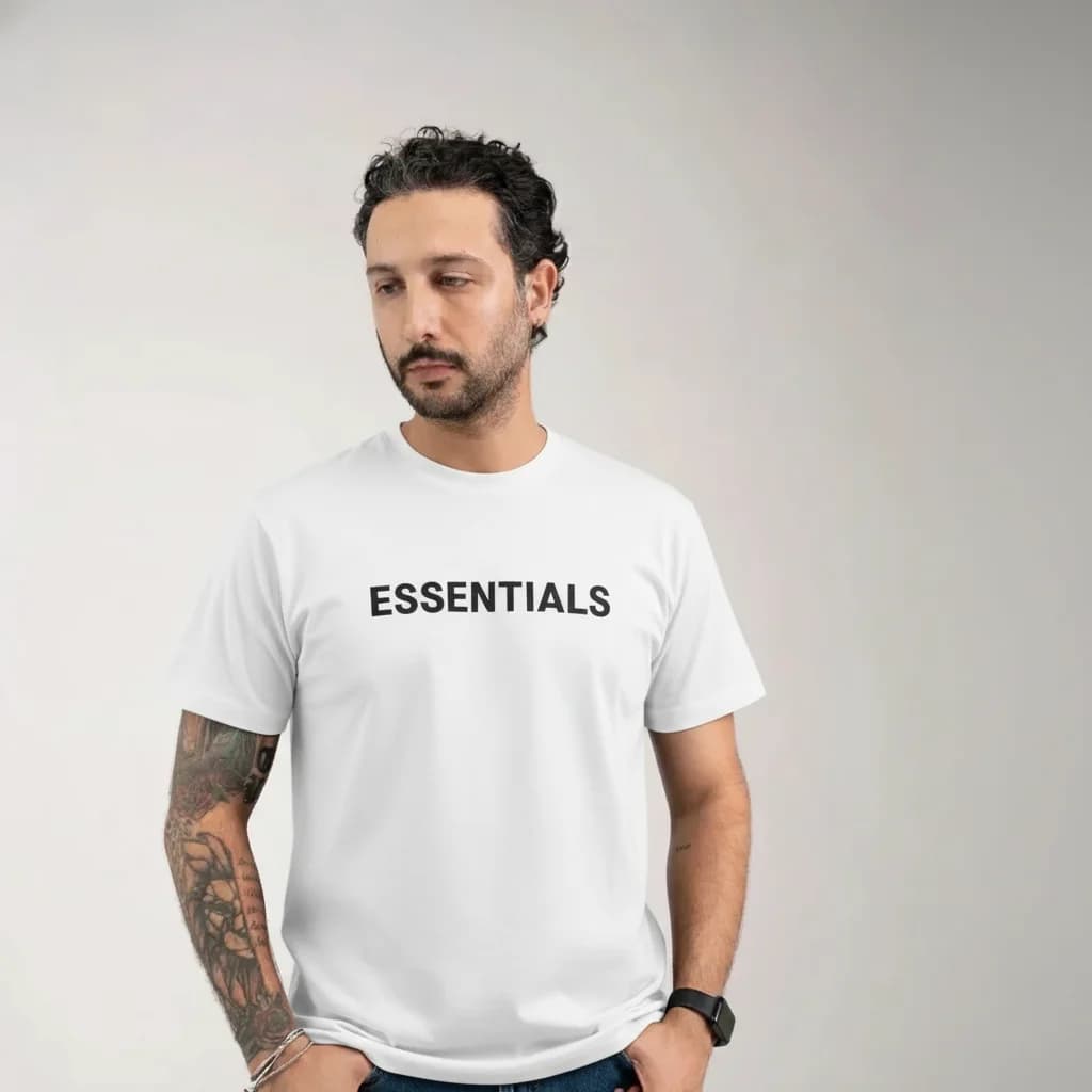 تیشرت Essentials Front On Model 1 سفید