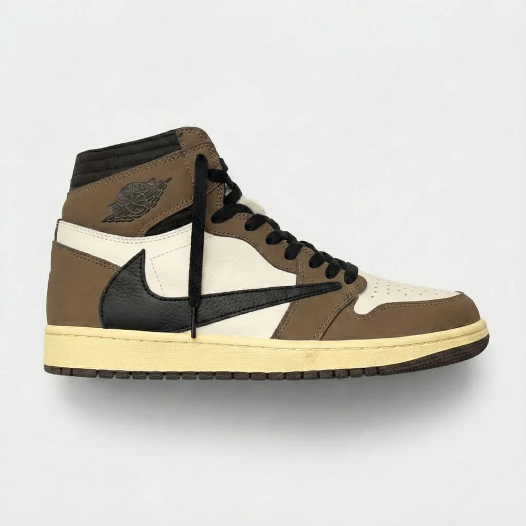 کتانی Nike Air Jordan 1 High Brown White – نمای بغل