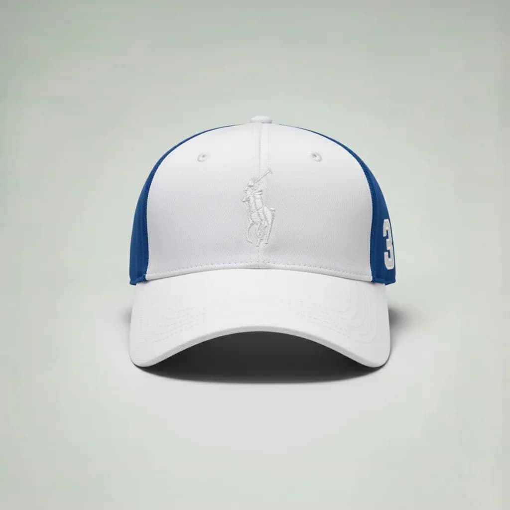 محصول Polo Cap White Blue – نمای جلو
