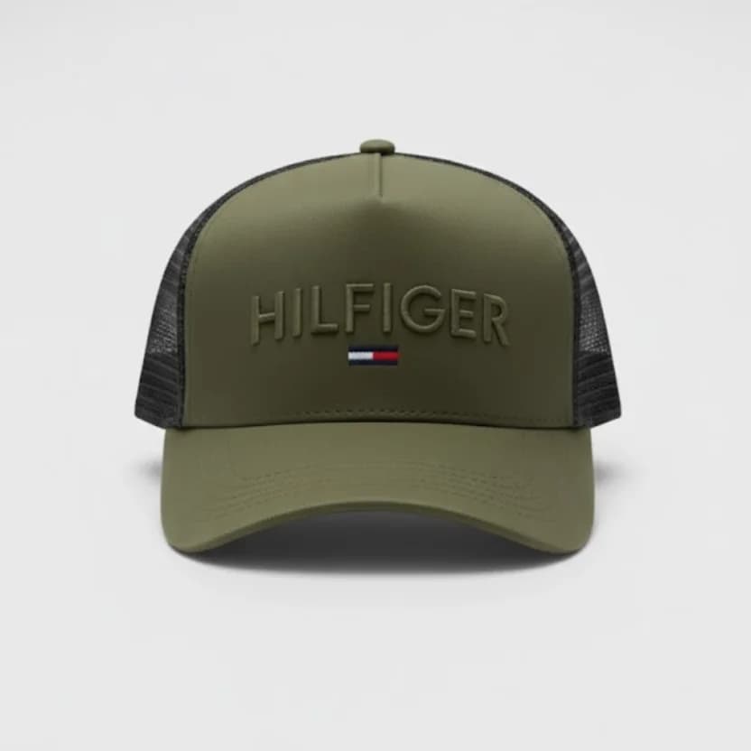 محصول TommyHilfiger Cap سبز زیتونی – نمای بغل