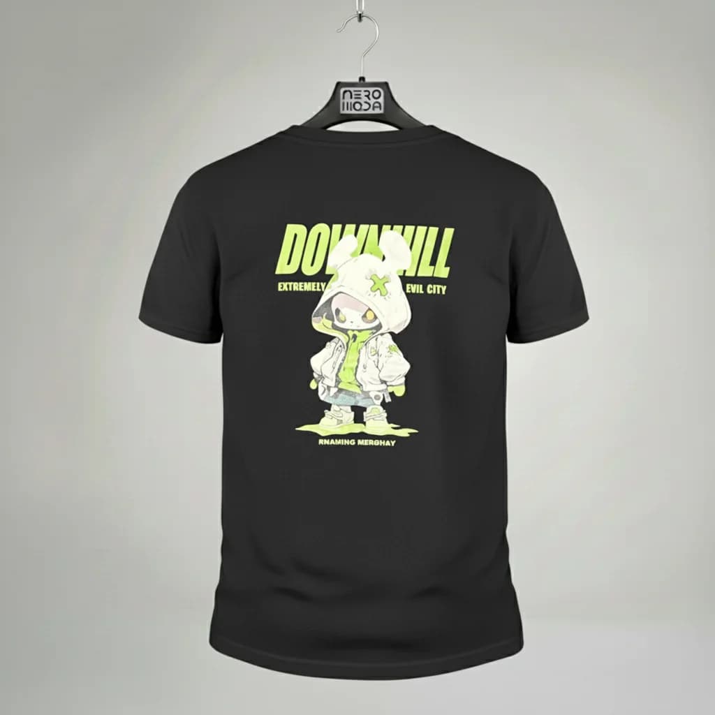 تیشرت Neromoda Downhill black مشکی – نمای آویز