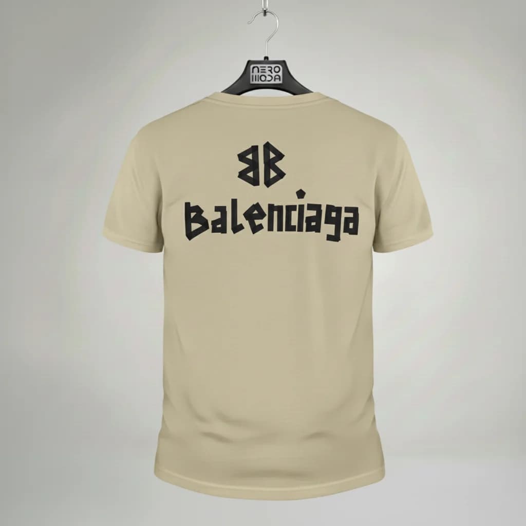 تیشرت Balenciaga Gold بژ – نمای پشت