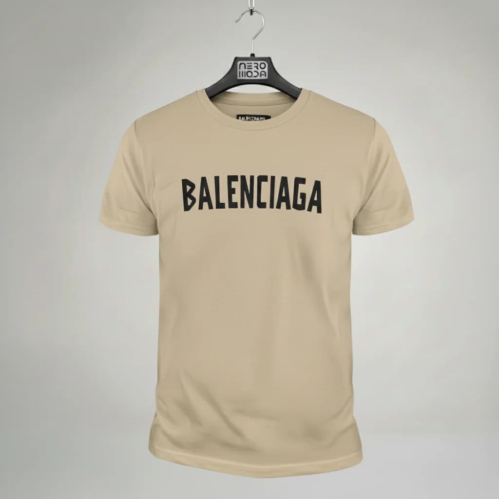 تیشرت Balenciaga Gold بژ – نمای جلو