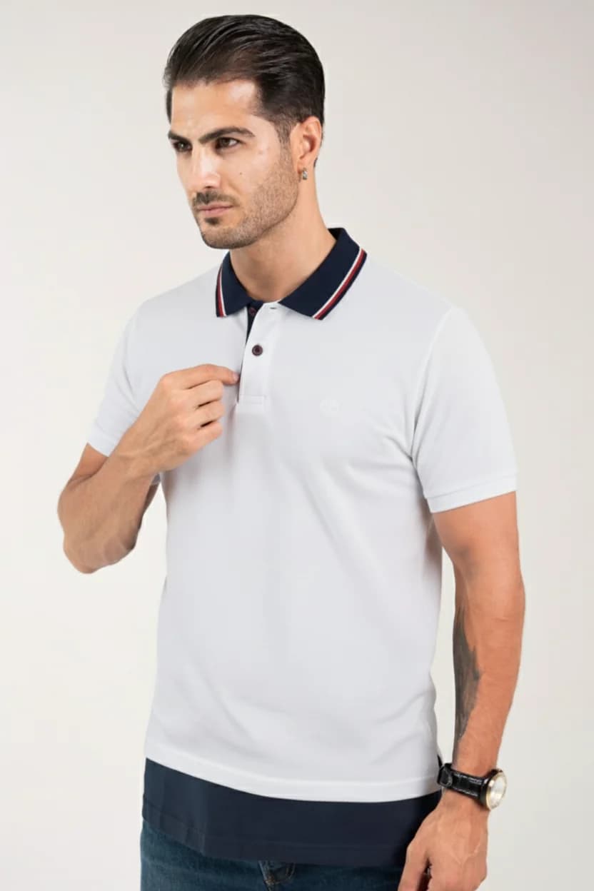 تیشرت lacoste 2 سفید – نمای جلو