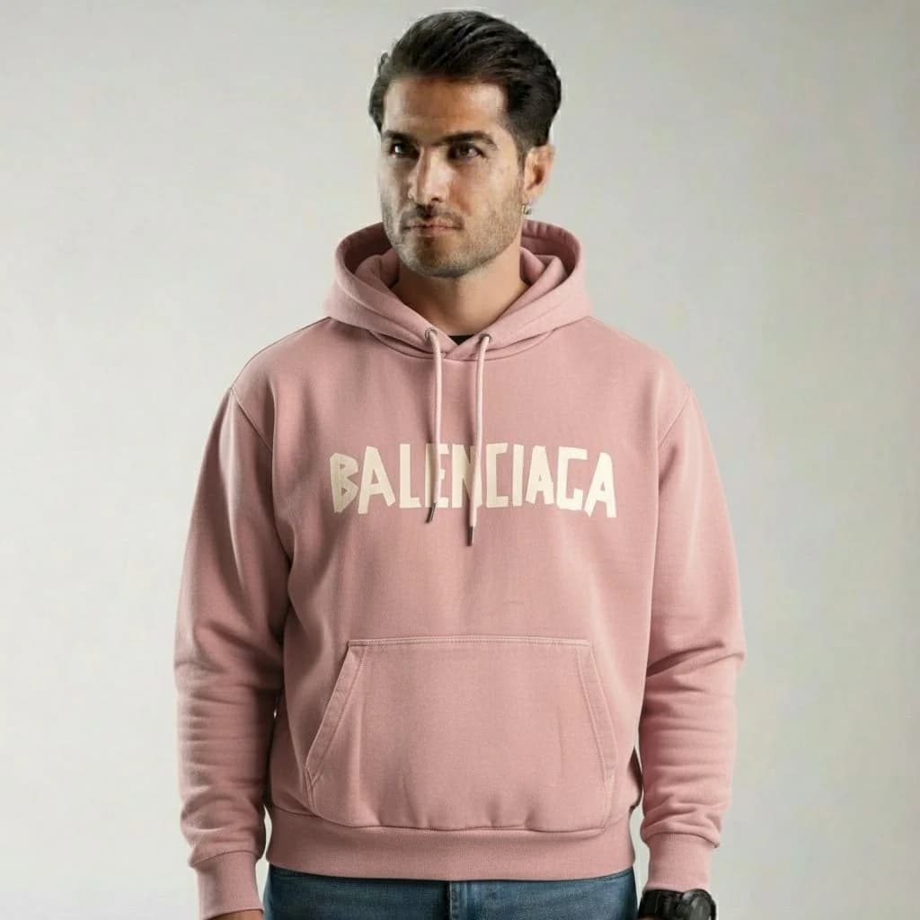 هودی بالنسیاگا اورسایز بژ (Balenciaga)
