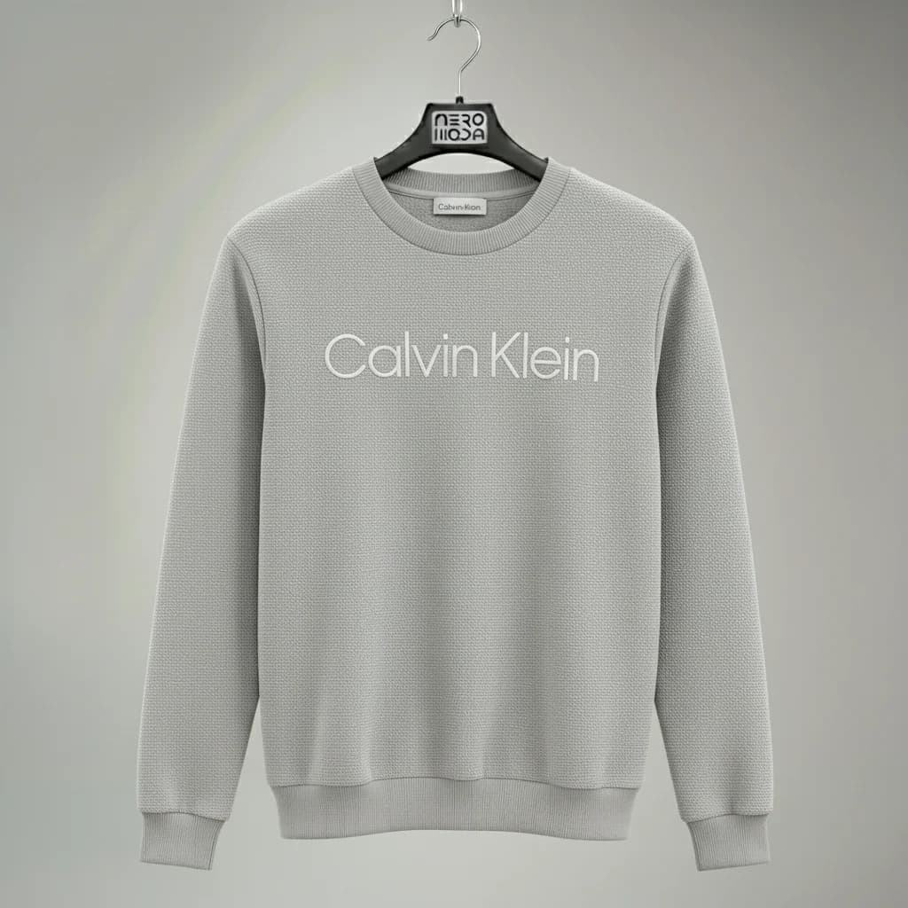 سویشرت CelvinKlein طوسی – نمای آویز