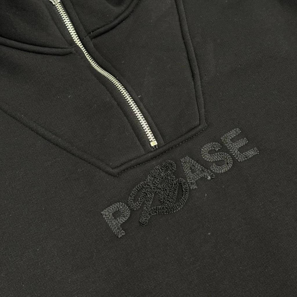 محصول Lesberry Half Zip Sweatshirt Front Detail مشکی