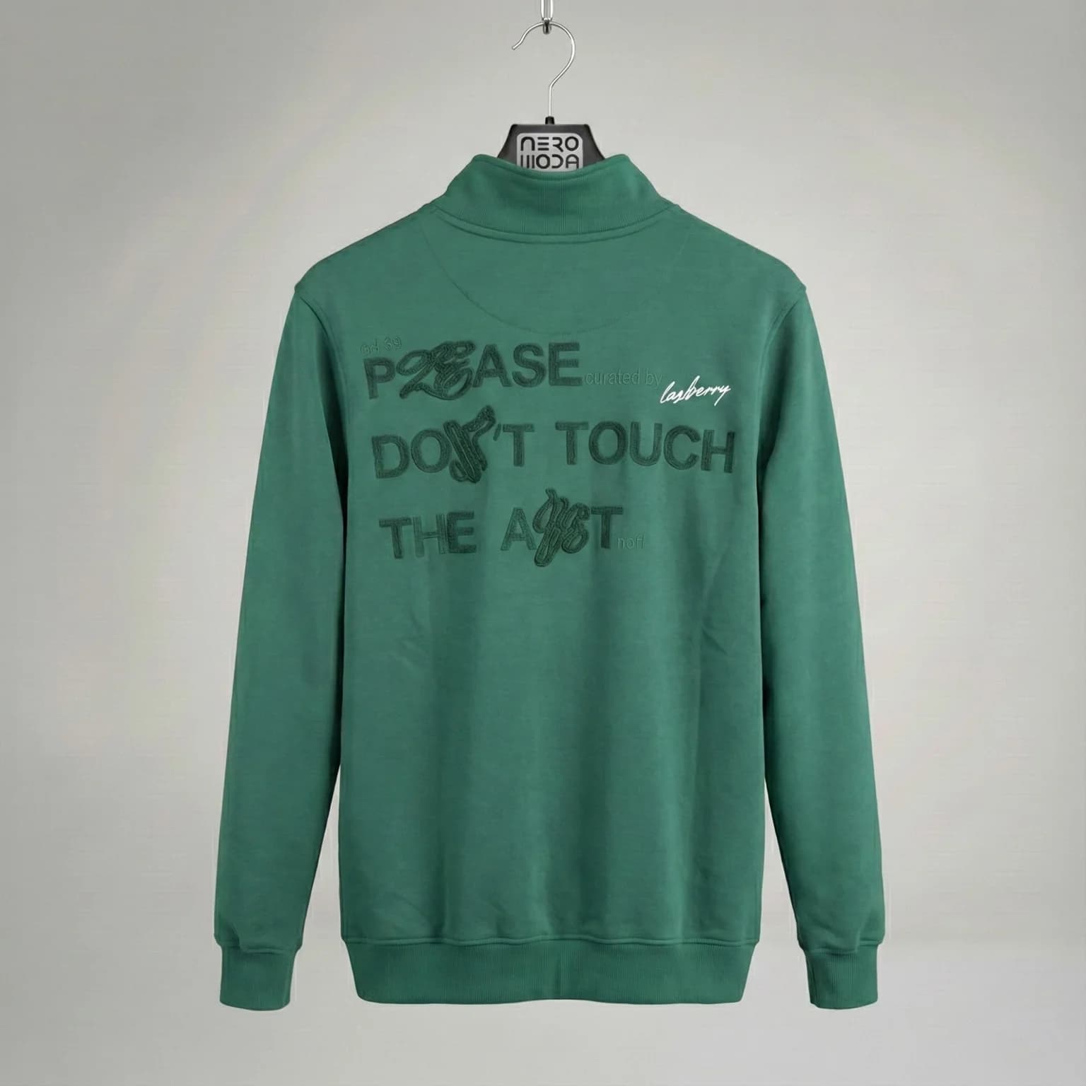 محصول Lesberry Half Zip Sweatshirt سبز – نمای پشت
