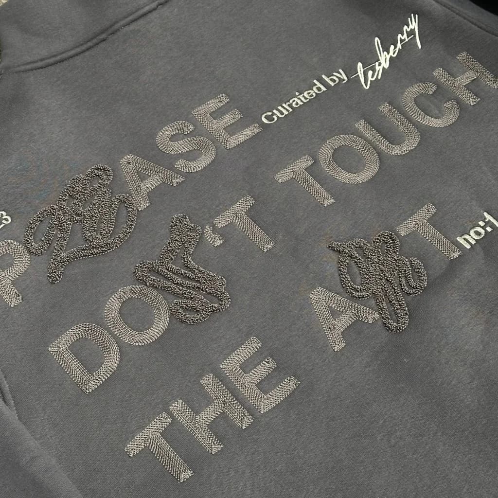 محصول Lesberry Half Zip Sweatshirt Back Detail طوسی