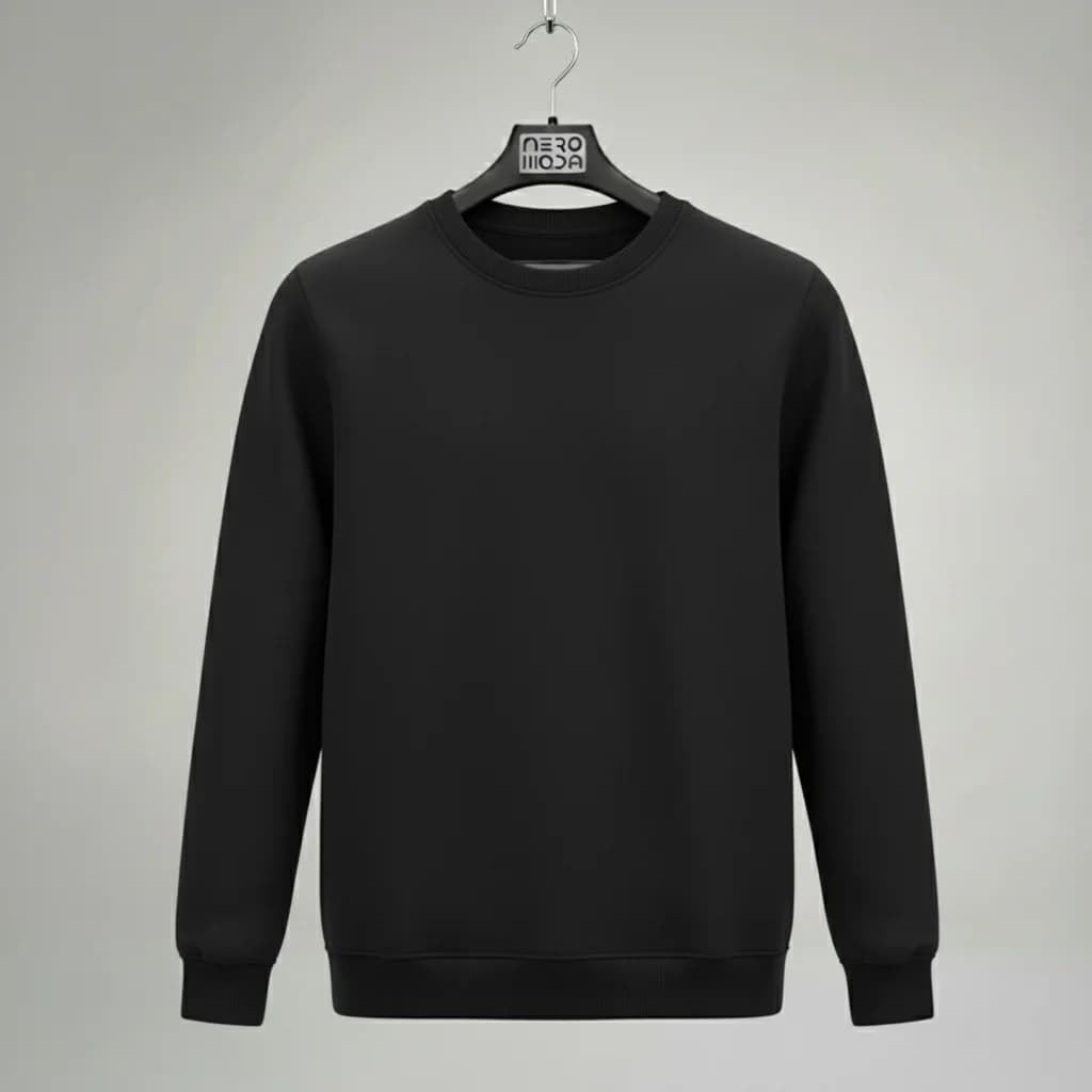 سویشرت neromoda crewneck مشکی – نمای آویز