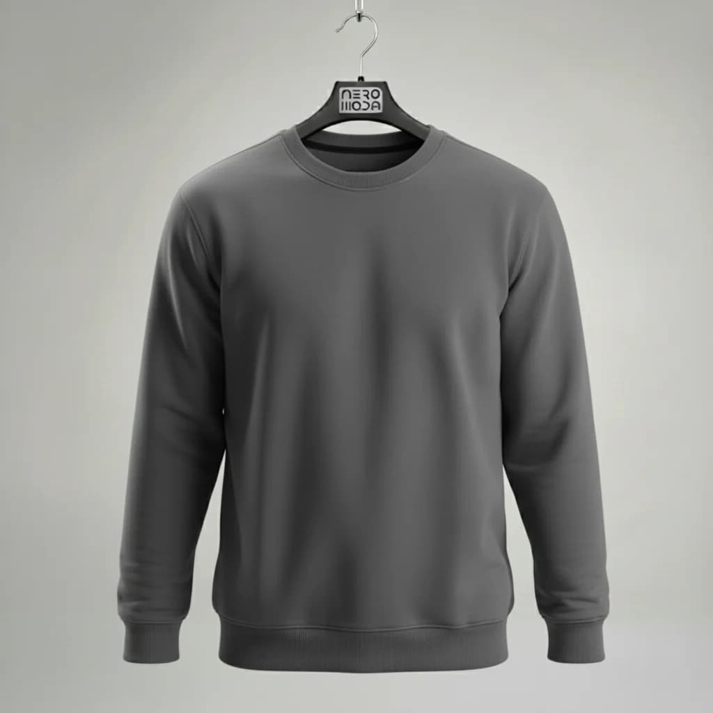 سویشرت neromoda crewneck طوسی – نمای آویز