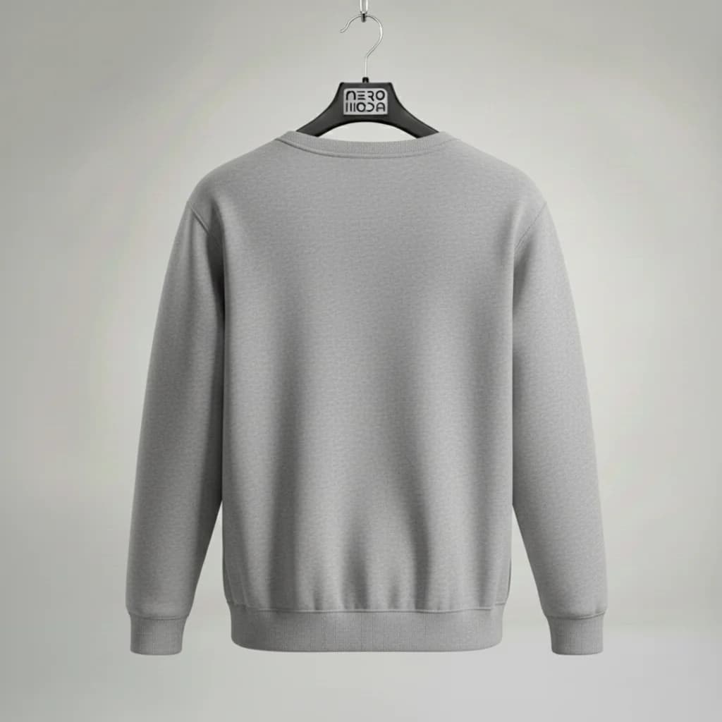سویشرت neromoda crewneck lightgrey – نمای آویز