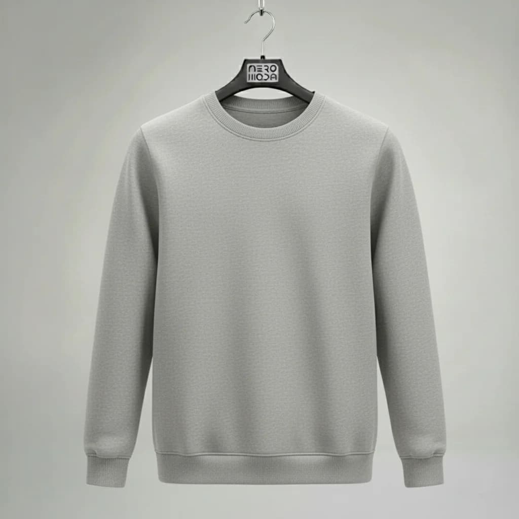 سویشرت neromoda crewneck lightgrey – نمای آویز