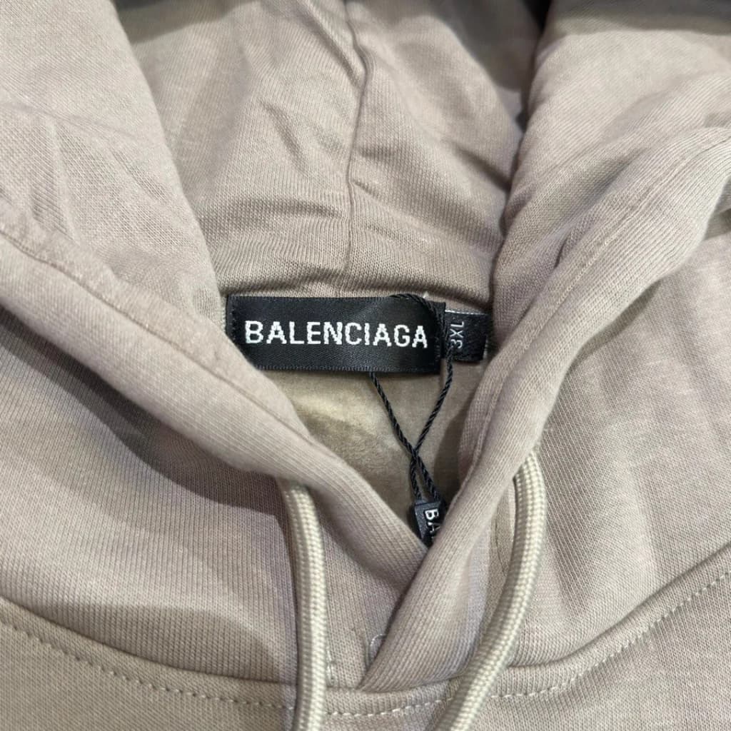 هودی بالنسیاگا اورسایز مشکی دورس پنبه (Balenciaga)