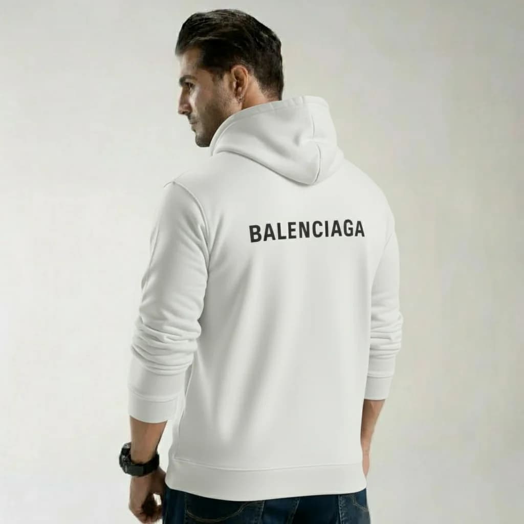 هودی بالنسیاگا اورسایز مشکی دورس پنبه (Balenciaga)