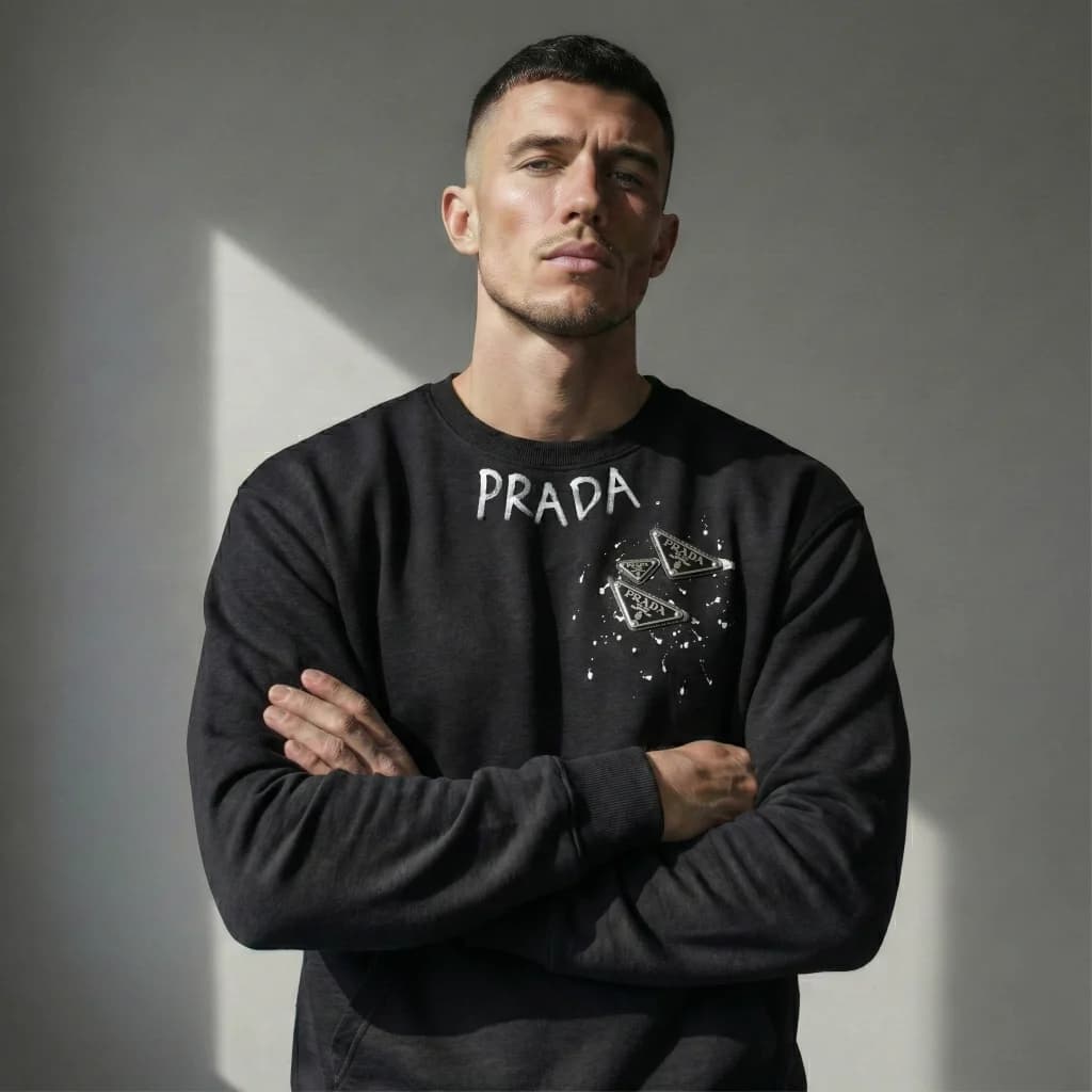 دورس پرادا مردانه مشکی دورس پنبه (Prada)