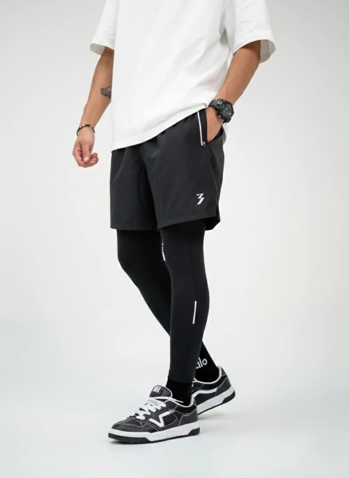 MEM TWO-PIECE PANTS BLACK 361